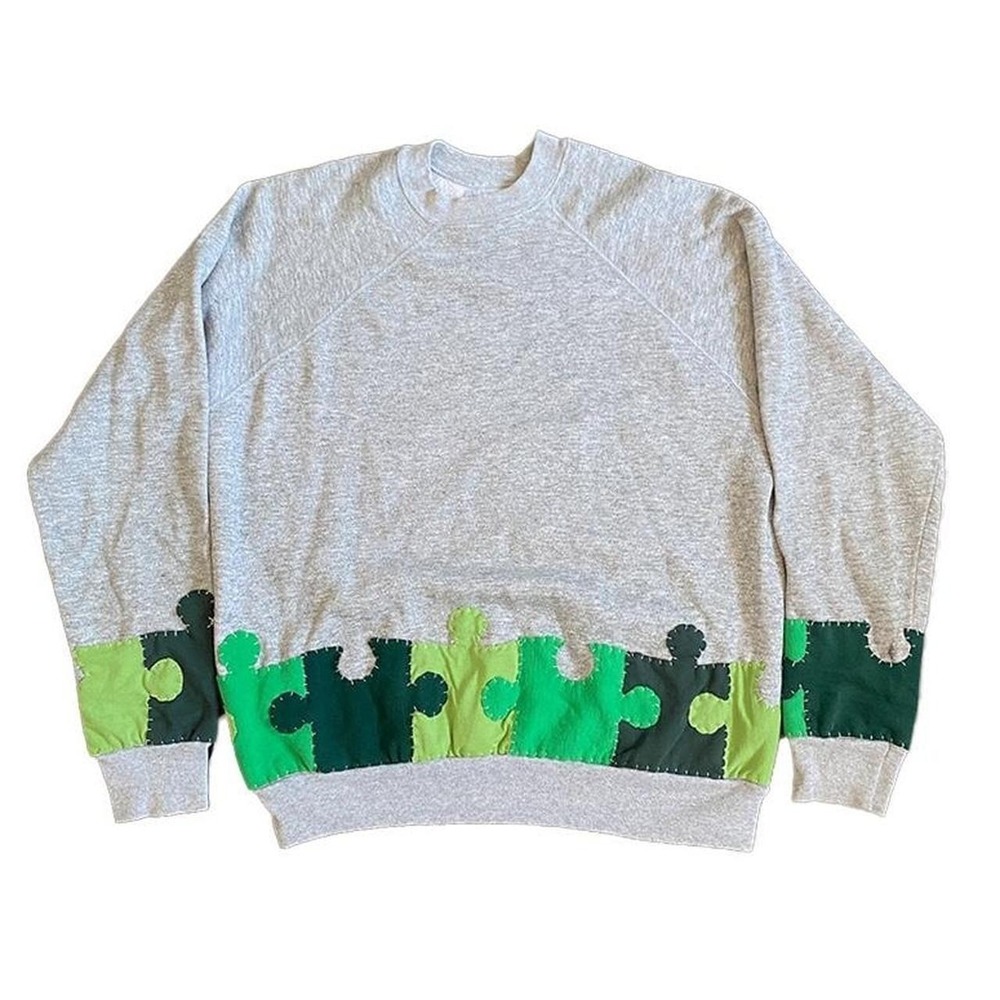 Vintage hand sewn puzzle crewneck